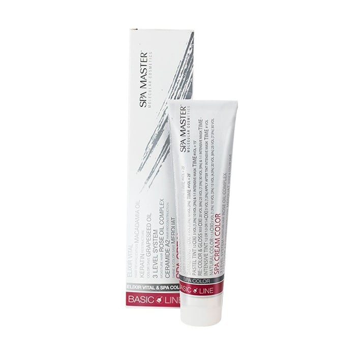 Перманентна крем-фарба для волосся Spa Master Basic Line Spa Cream Color 7/31ВА Холодний бежевий блонд, 100 мл
